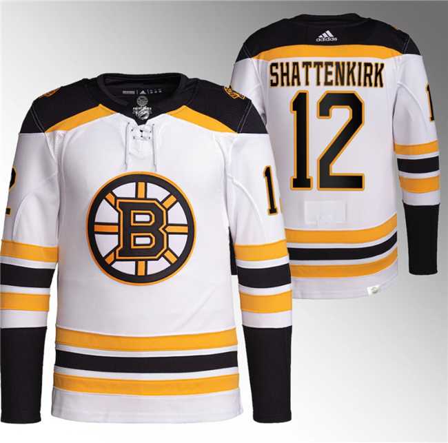 Men%27s Boston Bruins #12 Kevin Shattenkirk White Stitched Jersey->boston bruins->NHL Jersey